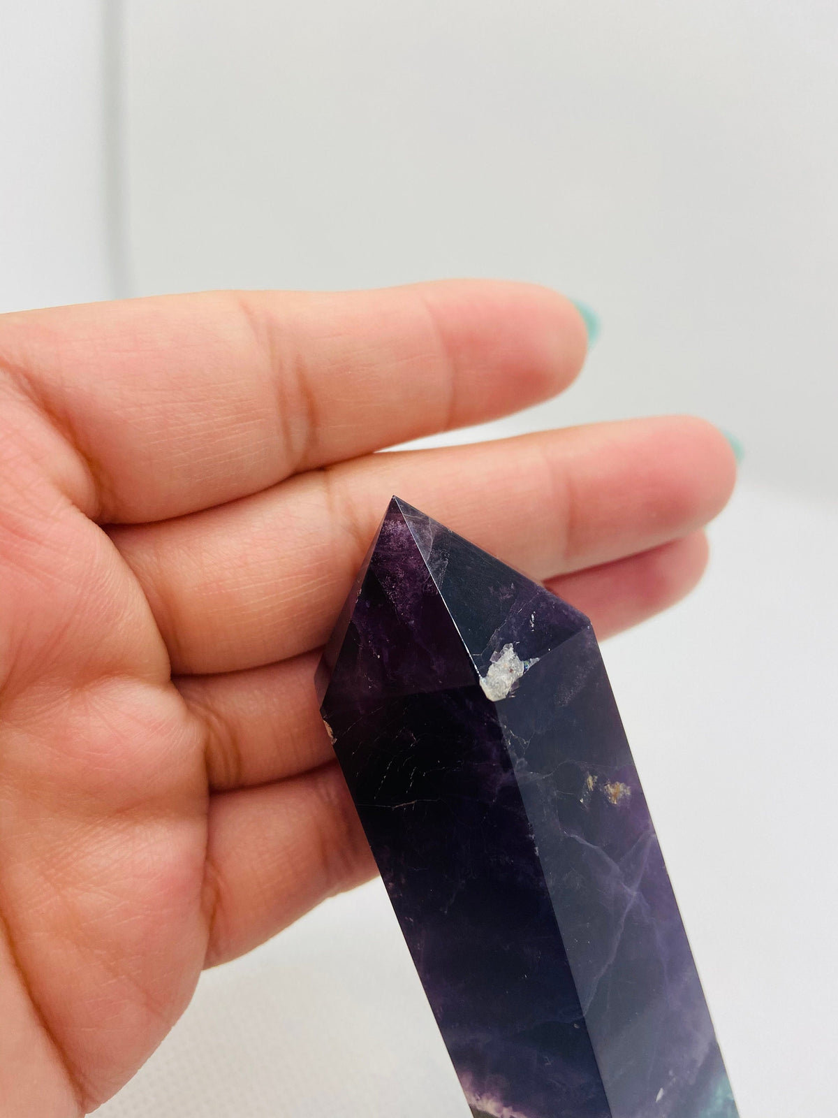 Medium Purple and Blue Fluorite Tower
