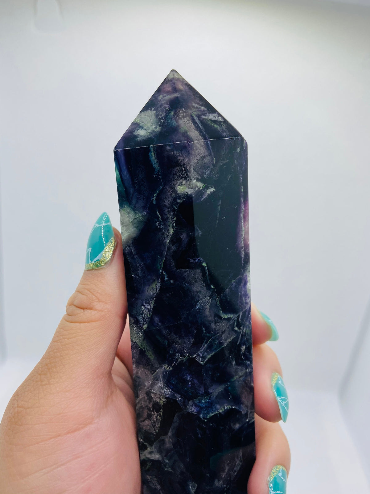 Large Dark purple Fluorite Tower