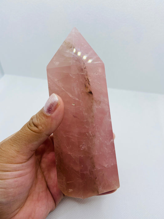 Mozambique Rose Quartz Tower
