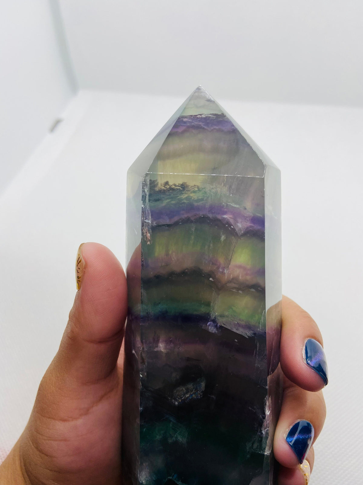 Rainbow Filled Fluorite Tower