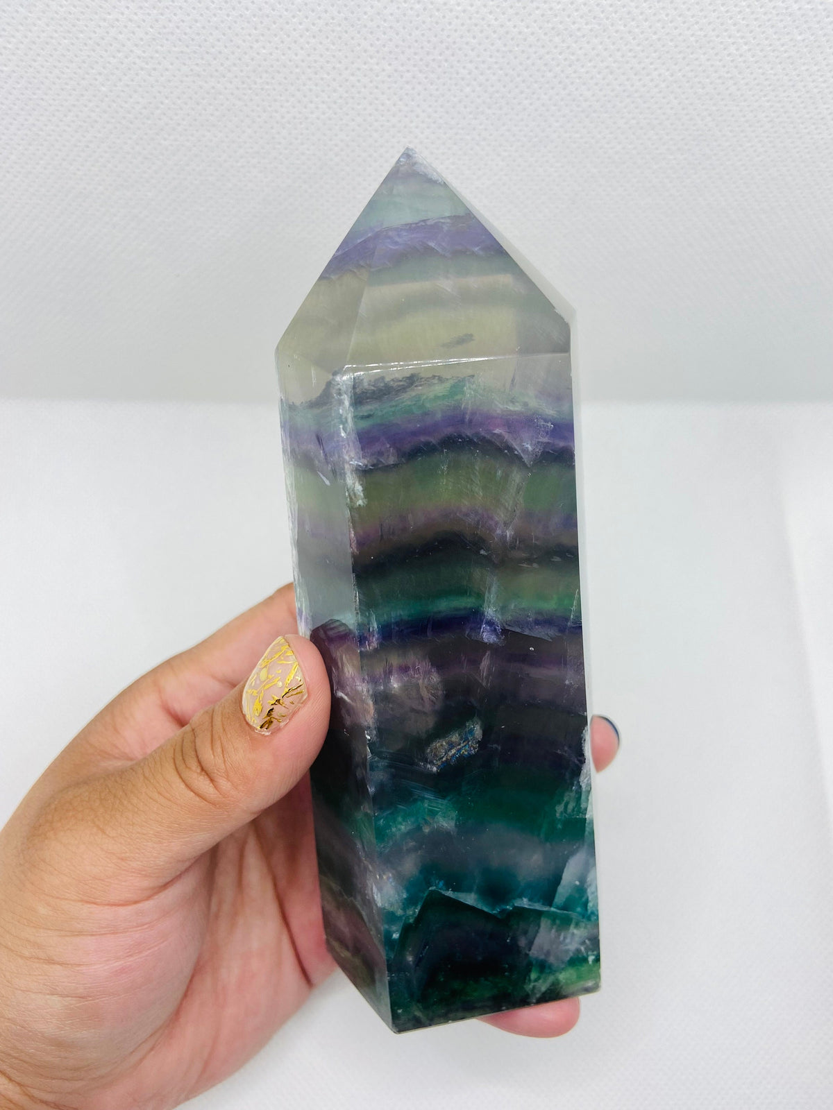 Rainbow Filled Fluorite Tower