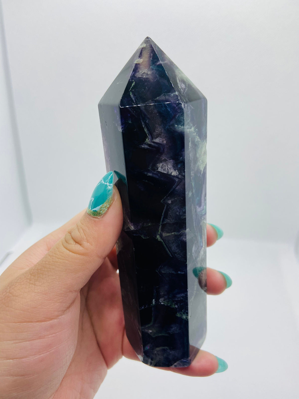 Large Dark purple Fluorite Tower