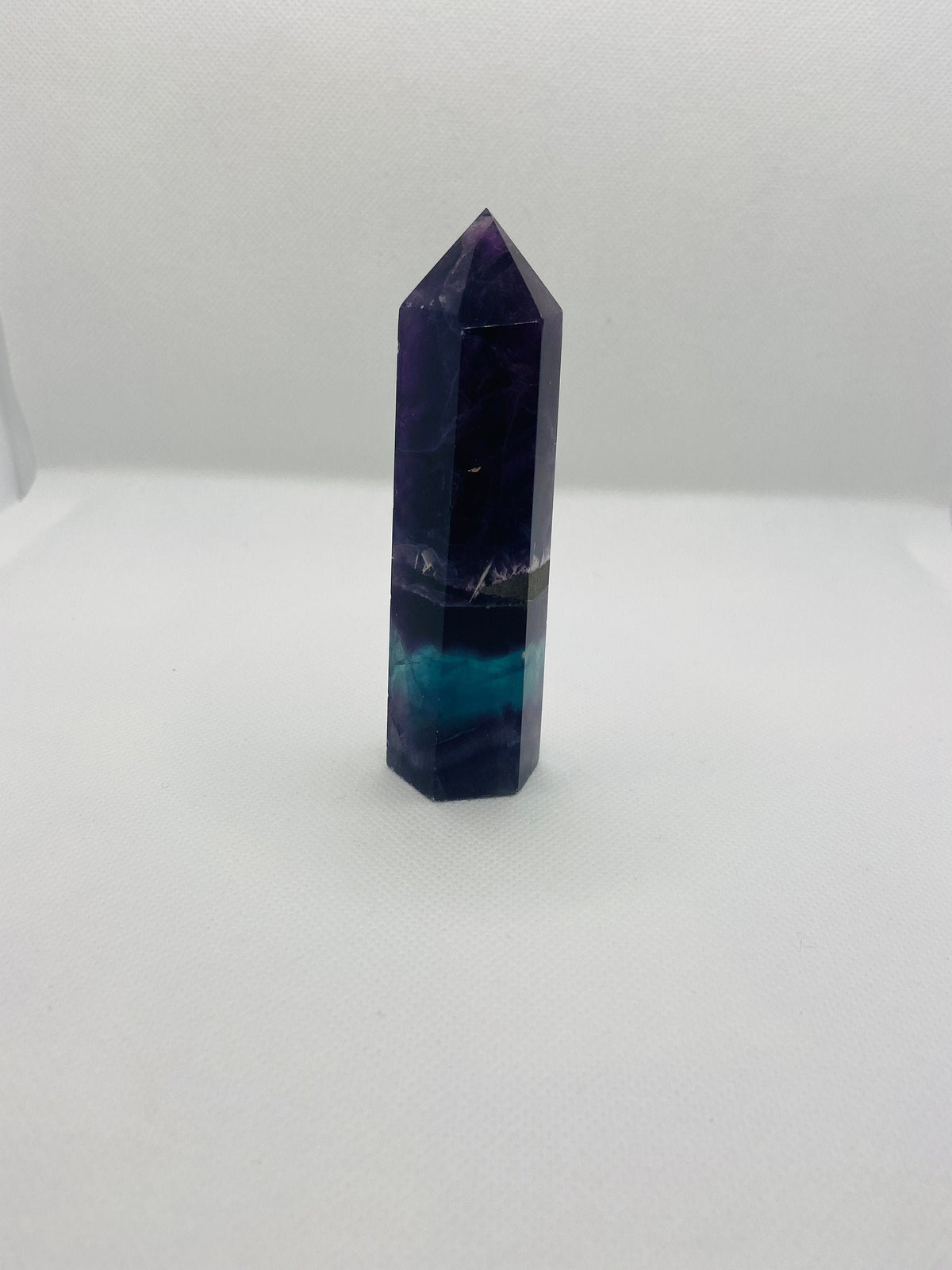 Medium Purple and Blue Fluorite Tower