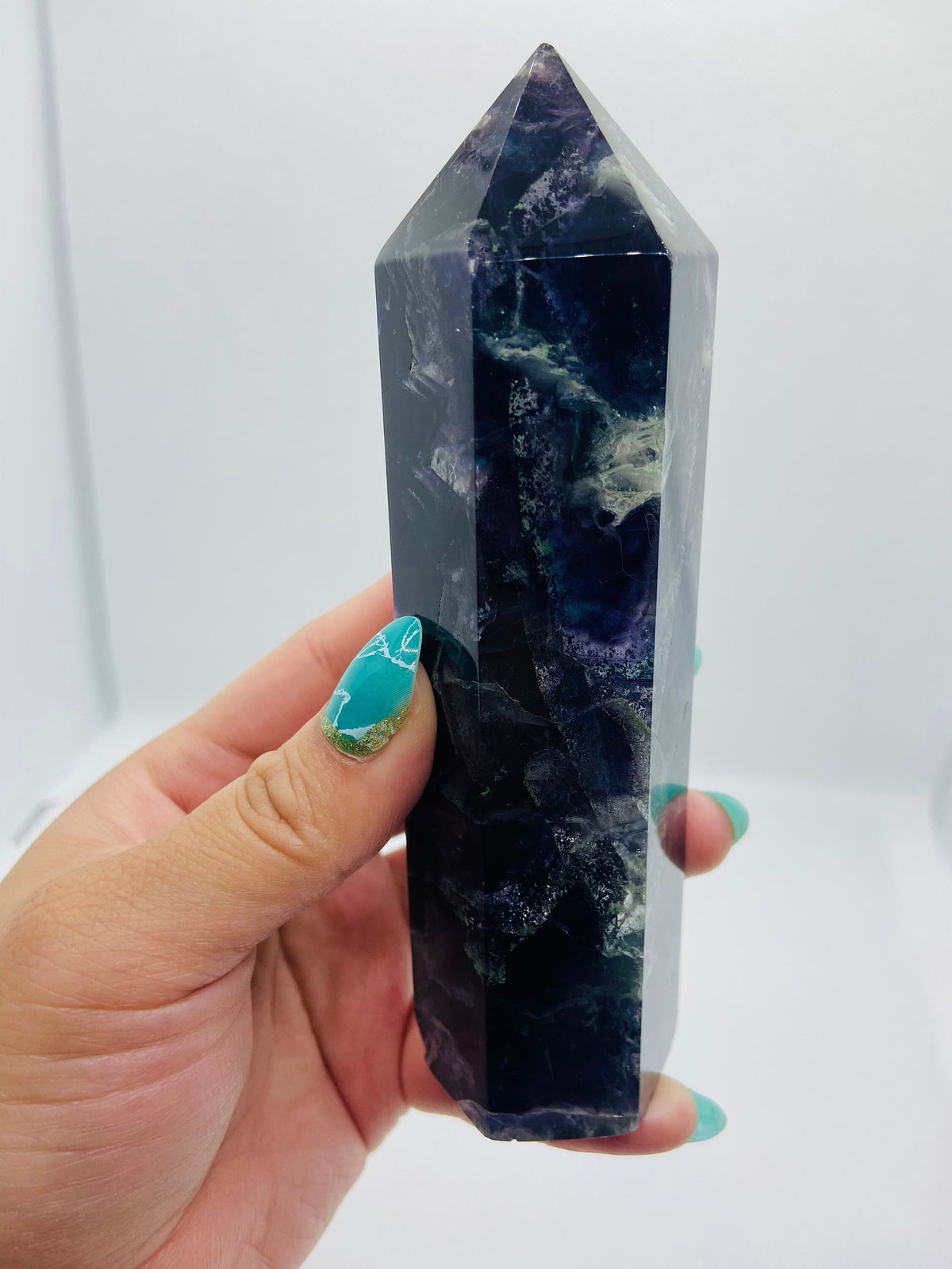 Large Dark purple Fluorite Tower