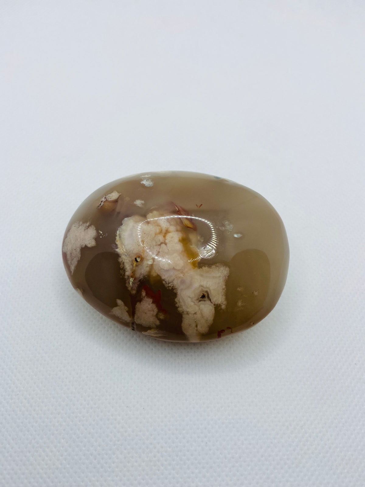 Flower Agate Palm Stone