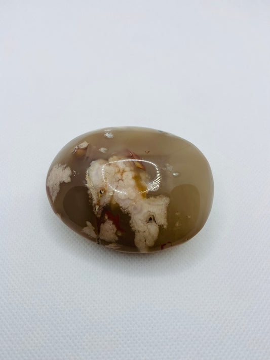 Flower Agate Palm Stone