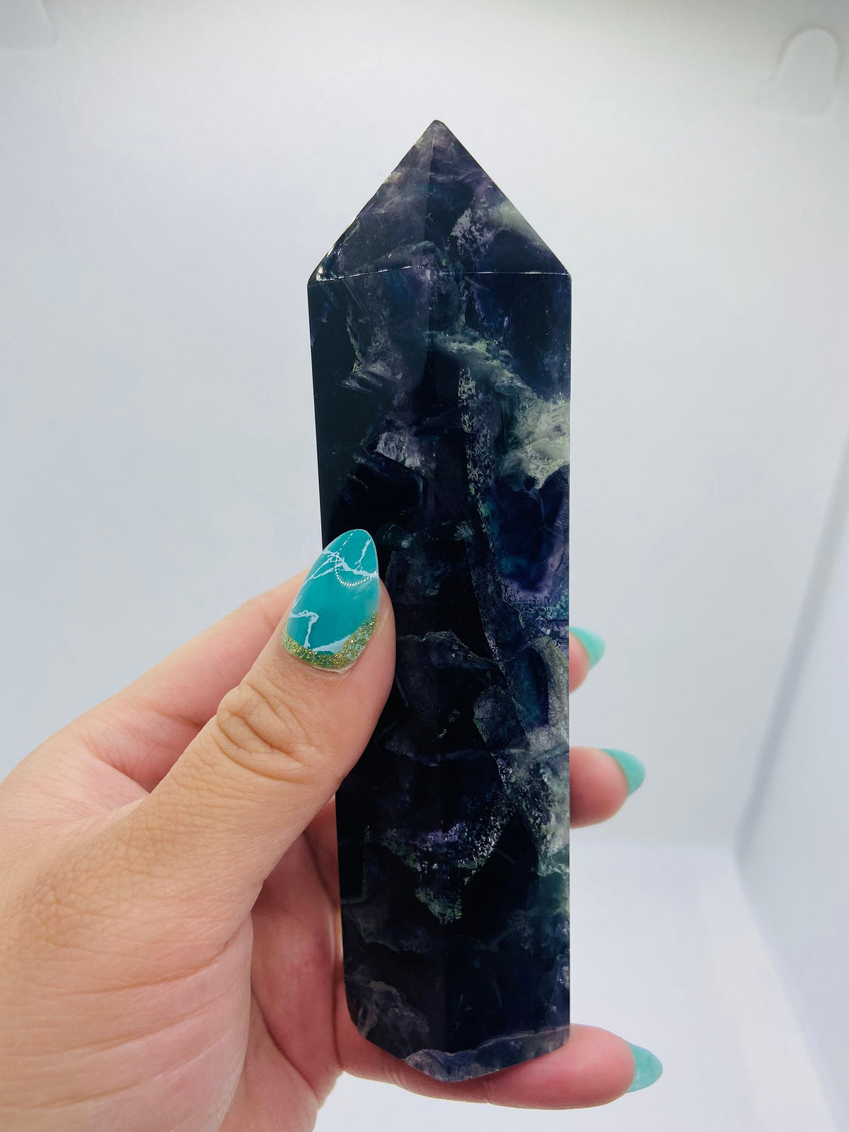 Large Dark purple Fluorite Tower