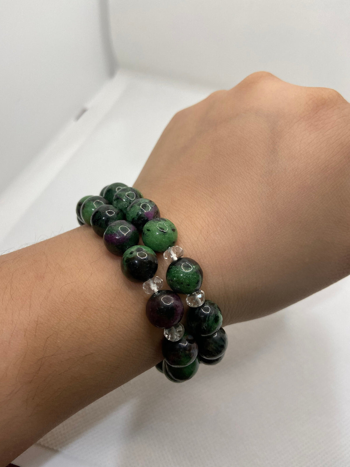 Handmade Ruby in Zoisite Bracelet