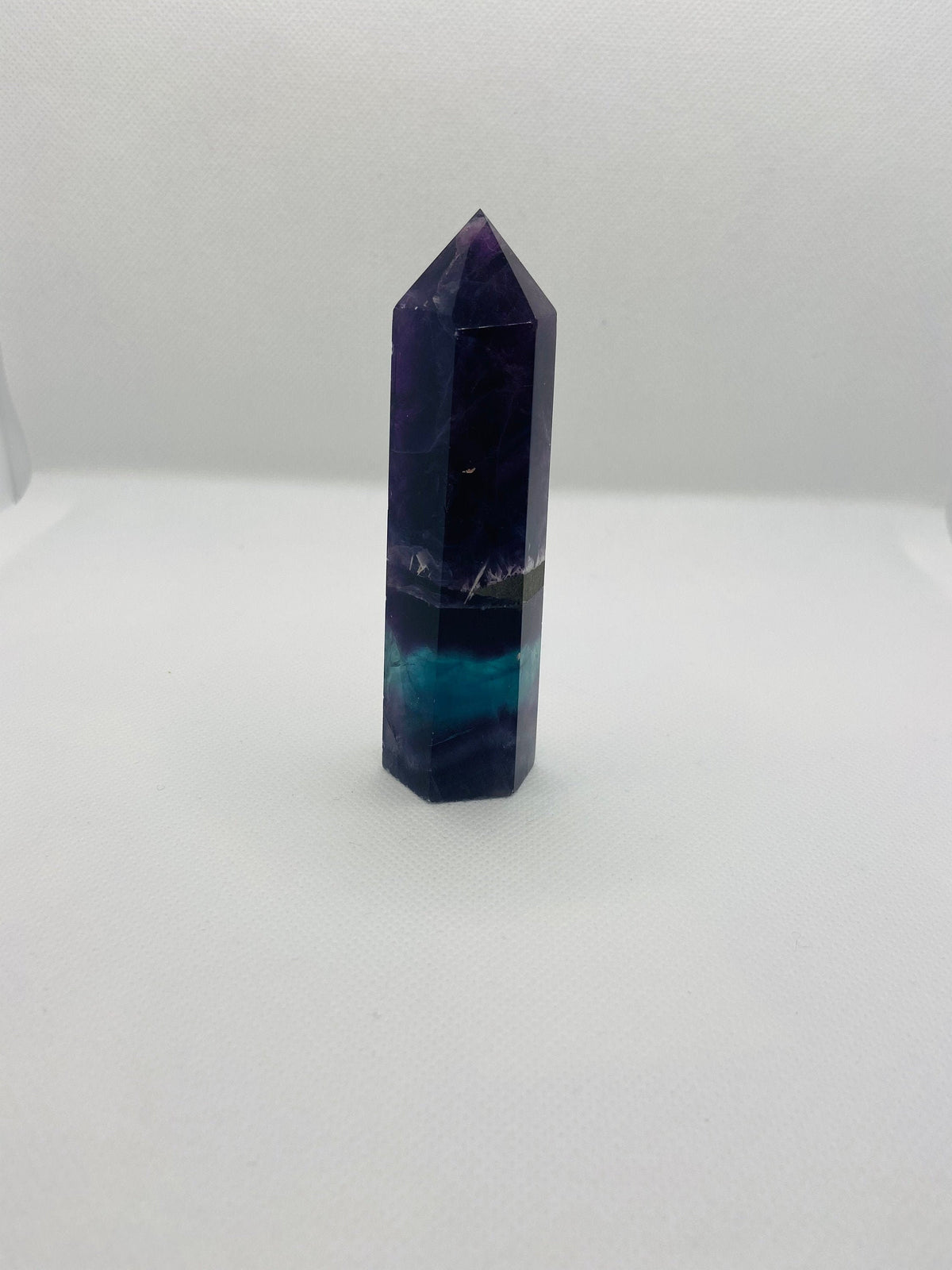 Medium Purple and Blue Fluorite Tower
