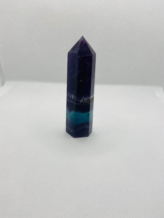 Medium Purple and Blue Fluorite Tower