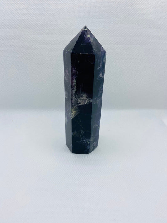 Large Dark purple Fluorite Tower