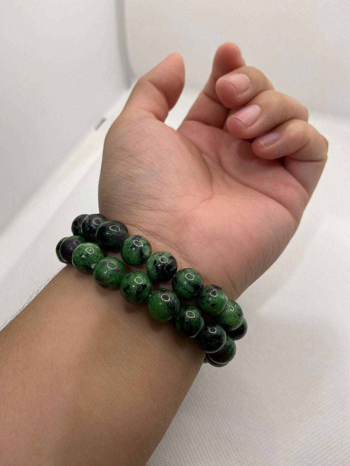 Handmade Ruby in Zoisite Bracelet