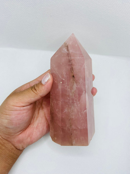 Mozambique Rose Quartz Tower