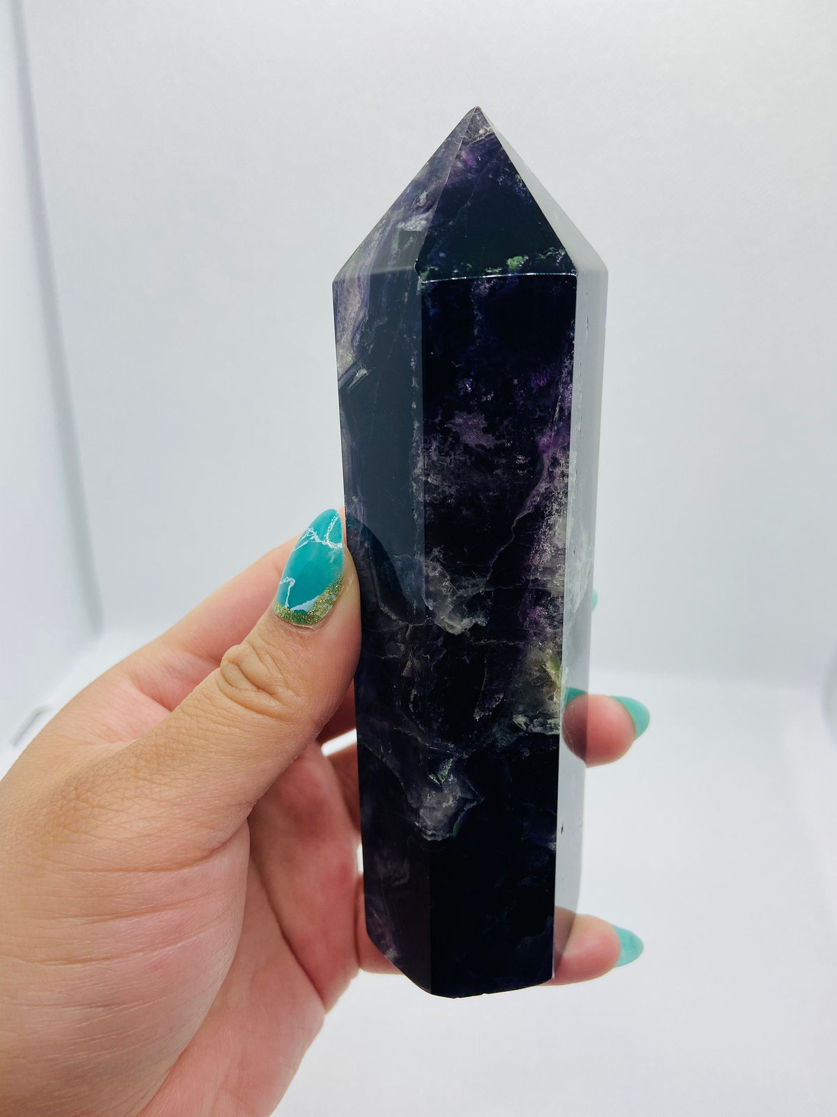 Large Dark purple Fluorite Tower