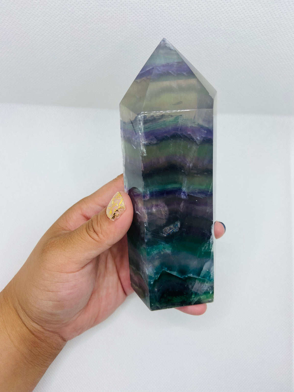 Rainbow Filled Fluorite Tower