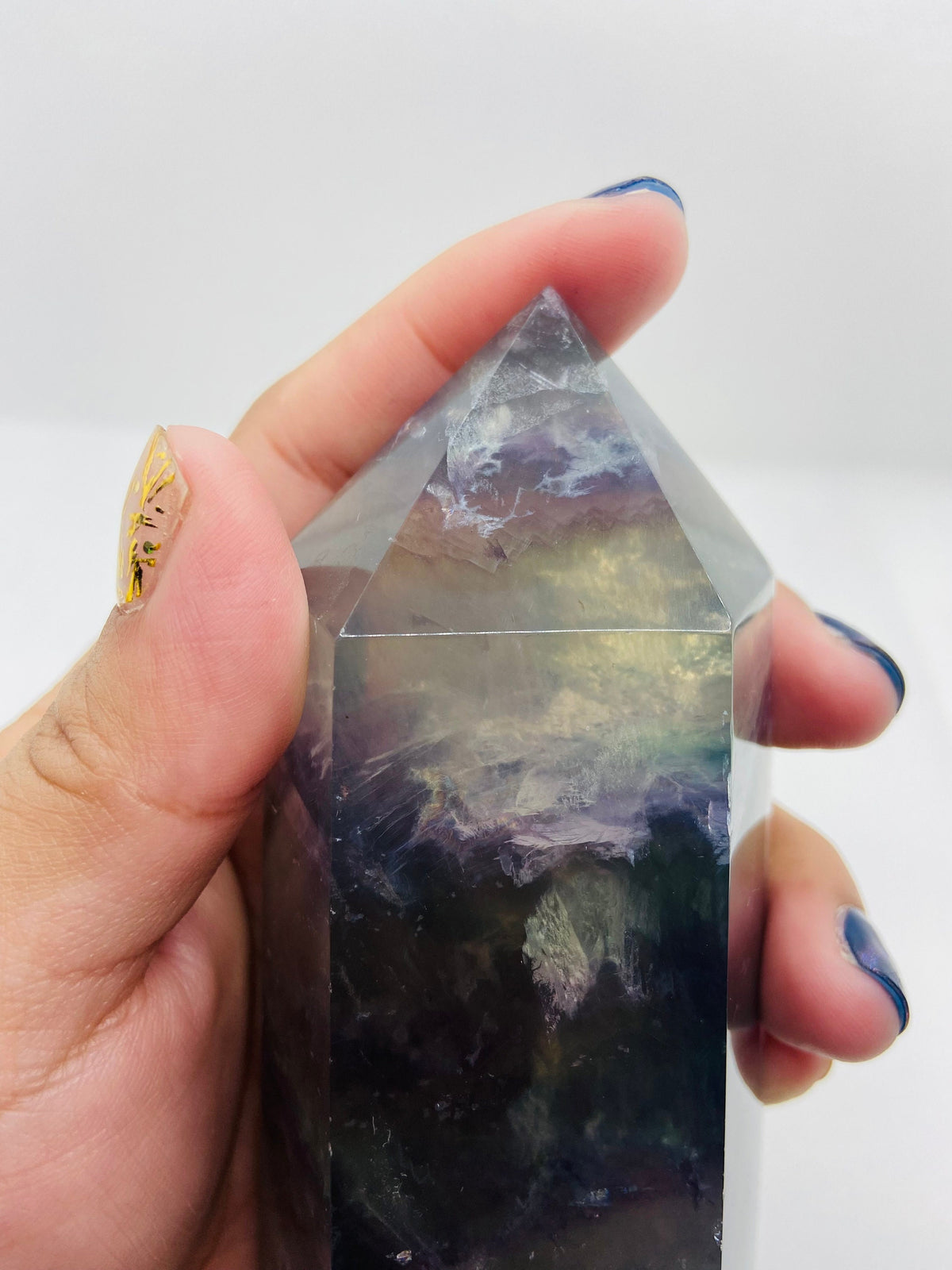 Rainbow Filled Fluorite Tower