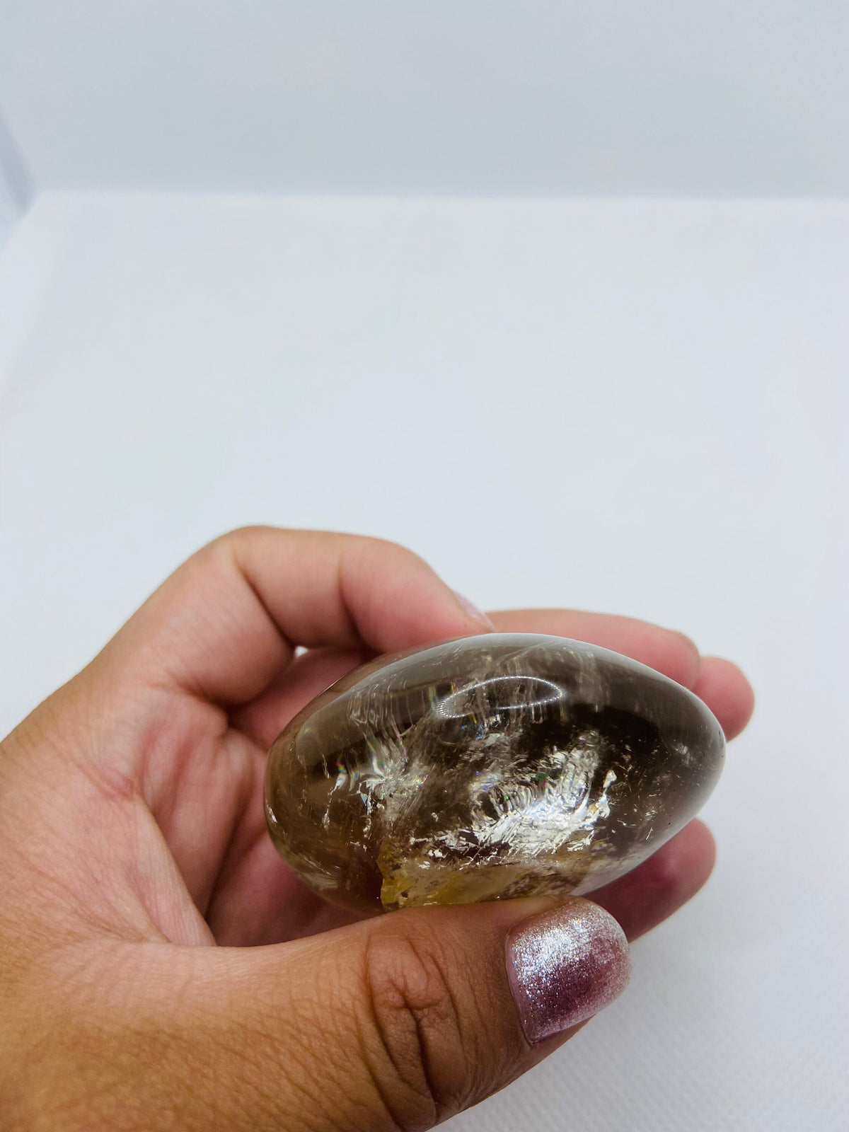 Smoky Quartz Palm Stone
