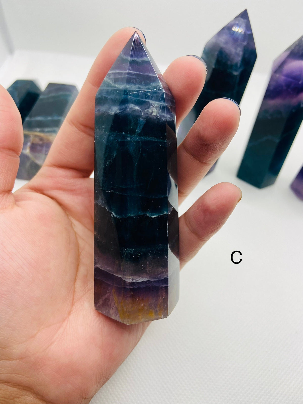 Deep Blue Fluorite Towers