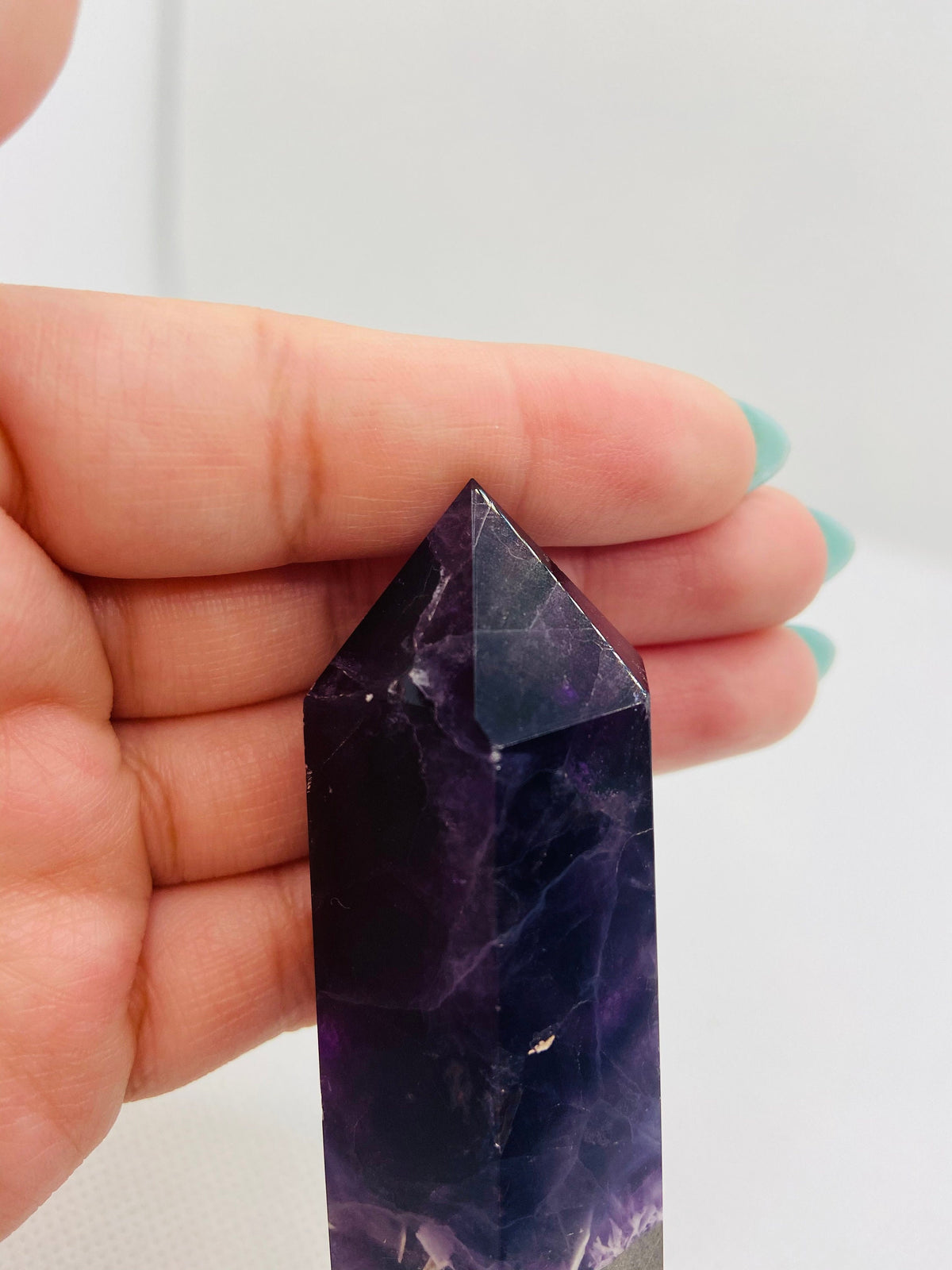 Medium Purple and Blue Fluorite Tower
